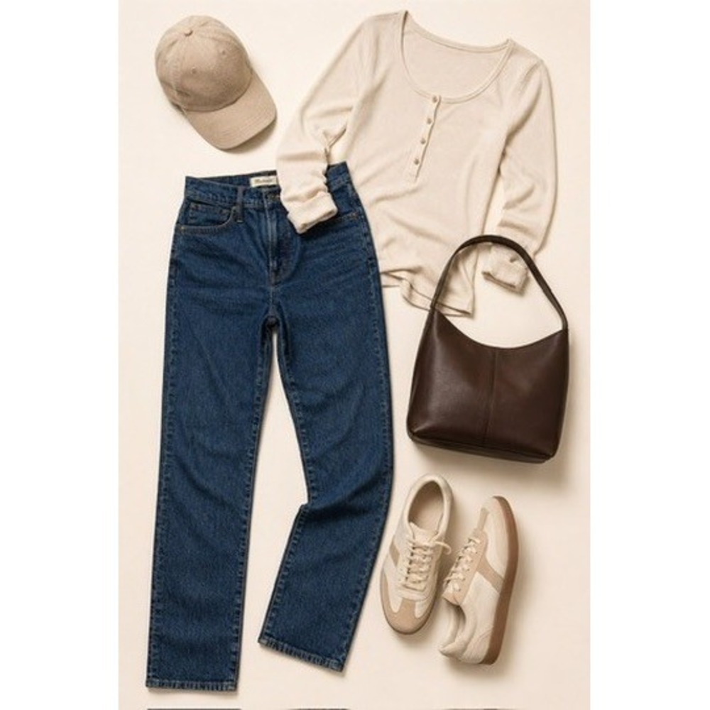 NWT Madewell The Perfect Vintage Jean High-Rise, Straight Leg, Waist 25
